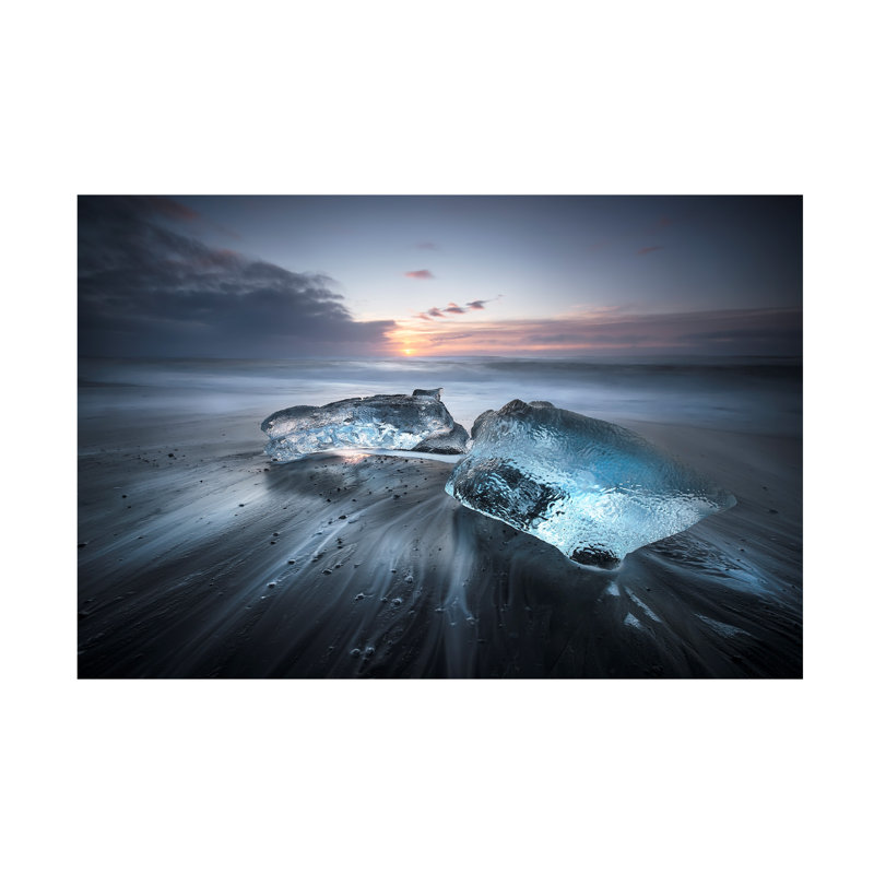 Art sur toile Nicola Molteni BLU ICE, H 12 po x l 19 po