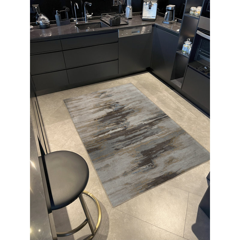 Tapis décoratif multicolore à motif abstrait et créatif, Tapis de couloir 3 pi 3,37 po x 6 pi 6,74 po