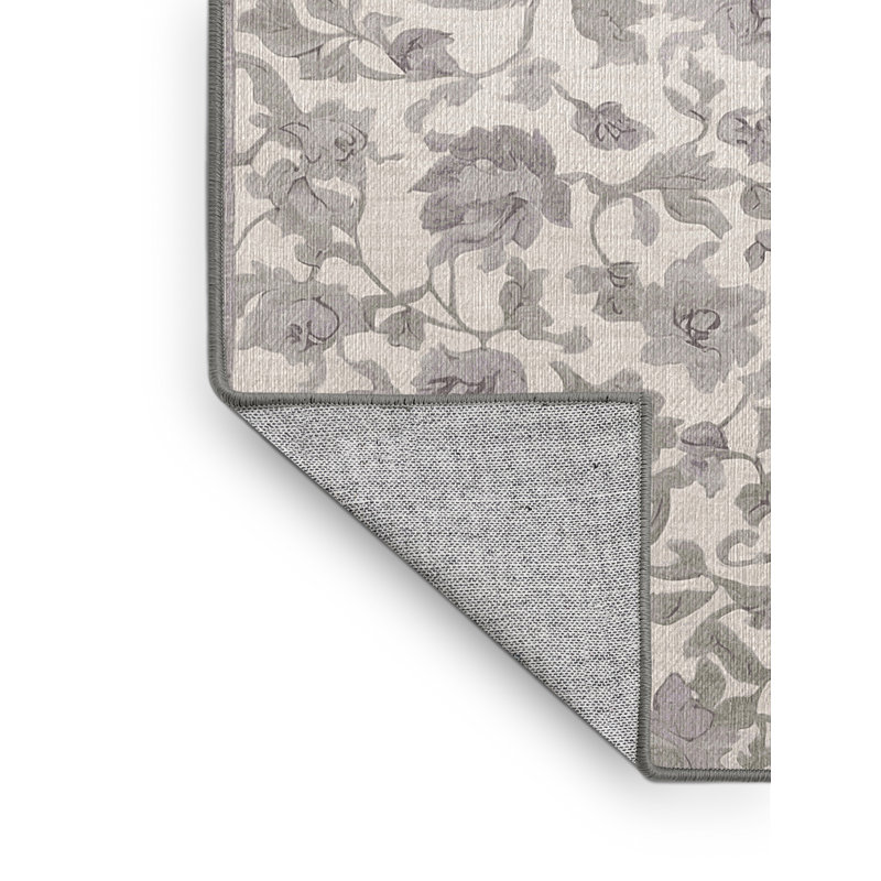 Machine Washable Gray Area Rug, Rectangle 7' x 10'