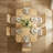 7-Piece Modern Black Dining Set With 6 Cane Back Chairs-610016964