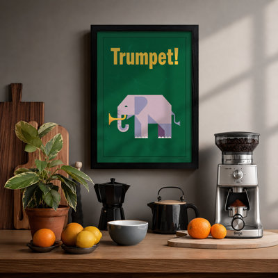 Elephant's Trumpet Geometric - Framed Print