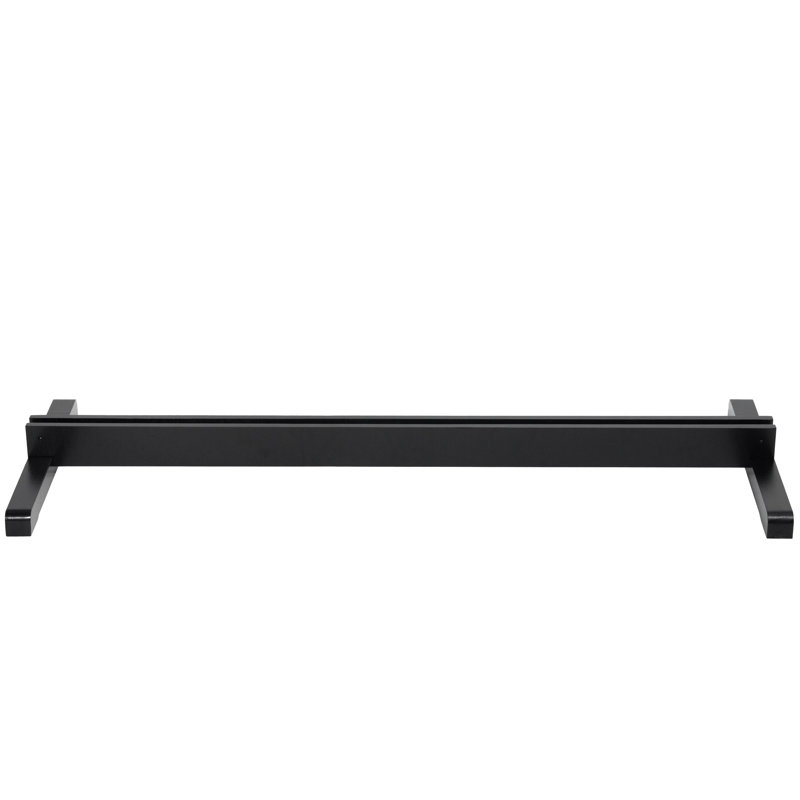 Room Divider Stand - Walnut - 3 Panel, 4" H x 53" W x 19.5" D, Black