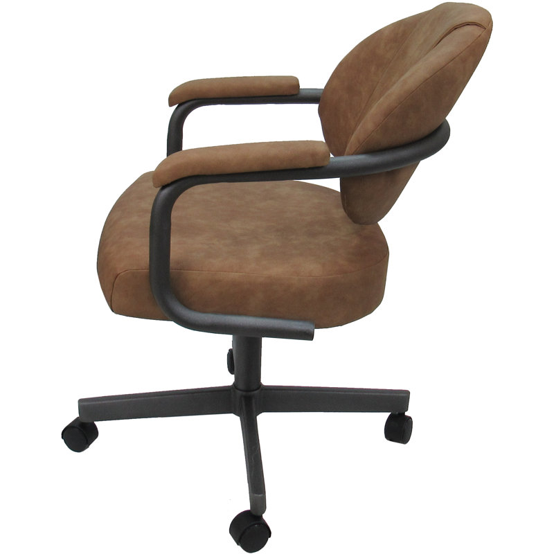 18'' H Upholstered Metal Armchair, Gray