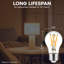 Ampoule DEL LUXRITE A15 Edison, 8,5 W = 60 W, à intensité variable, blanc chaud 2700 K, homologué pour luminaire fermé, 750LM, CRI90, E26, conforme au titre 20, homologué UL-122485911