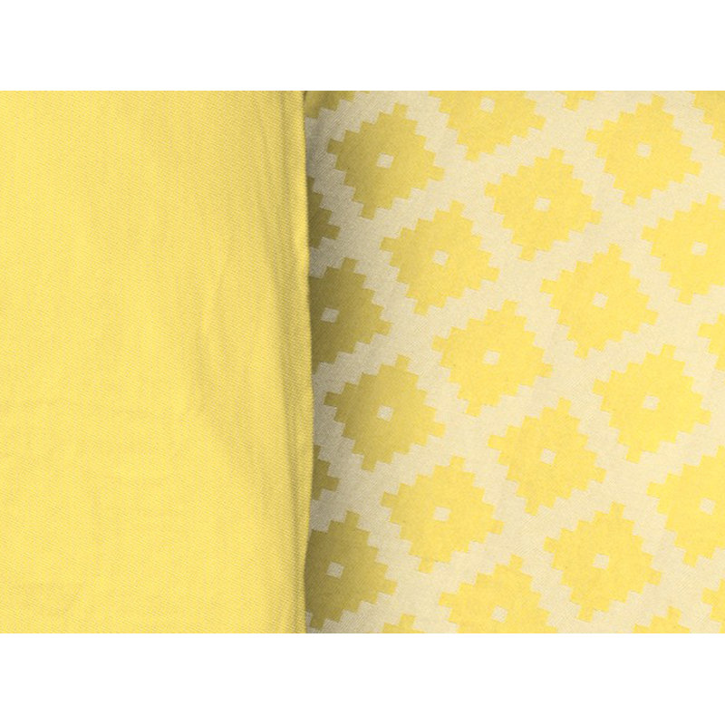 Esteban Cotton Geometric Shapes Duvet Cover Set with Pillowcases Included, Yellow, 135 x 220 cm - 1 Pillowcase (80 x 80 cm)