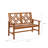 Outdoor Solid Wood Double Cross Back Loveseat Park Bench