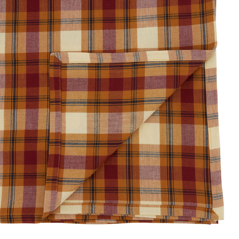Offutt Plaid 100% Cotton Square Tablecloth