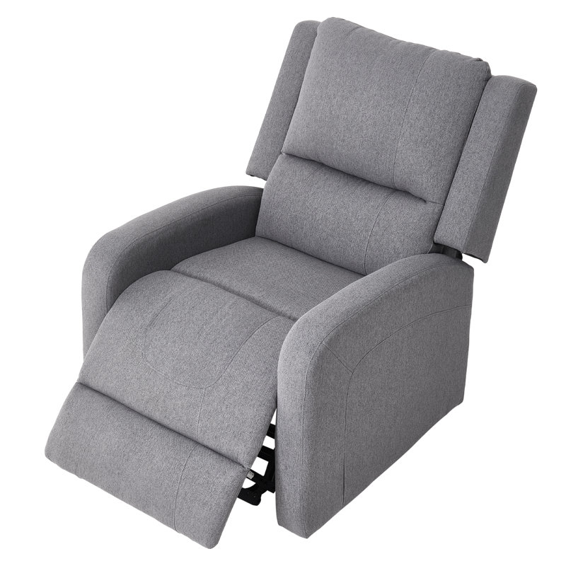 69cm Wide Chenille Lift Assist Standard Recliner with Massager, Grey