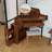 Vanity Desk with LED Mirror, Stool and Side Cabinet-1127168115