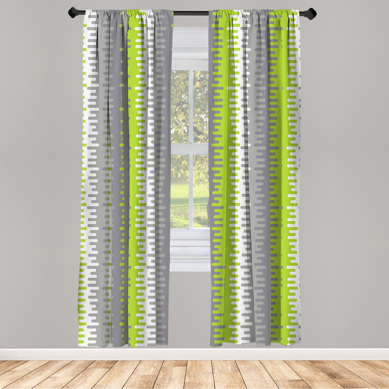 Abstract Semi-Sheer Rod Pocket Sliding Panel, 28" x 95"