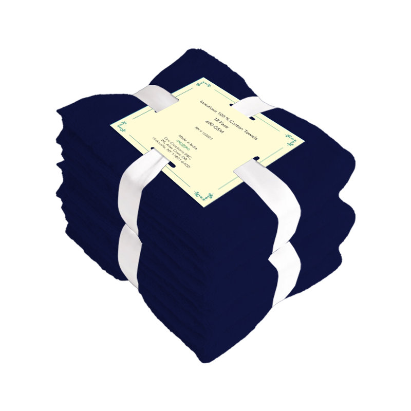 100% Cotton Washcloth, Navy