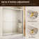 60'' - W x 70'' H Door Semi-Frameless Shower Door with