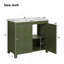 Organisateur de meuble-lavabo 36 po avec lavabo en céramique, ensemble d'armoire de rangement, vert olive-1150481990