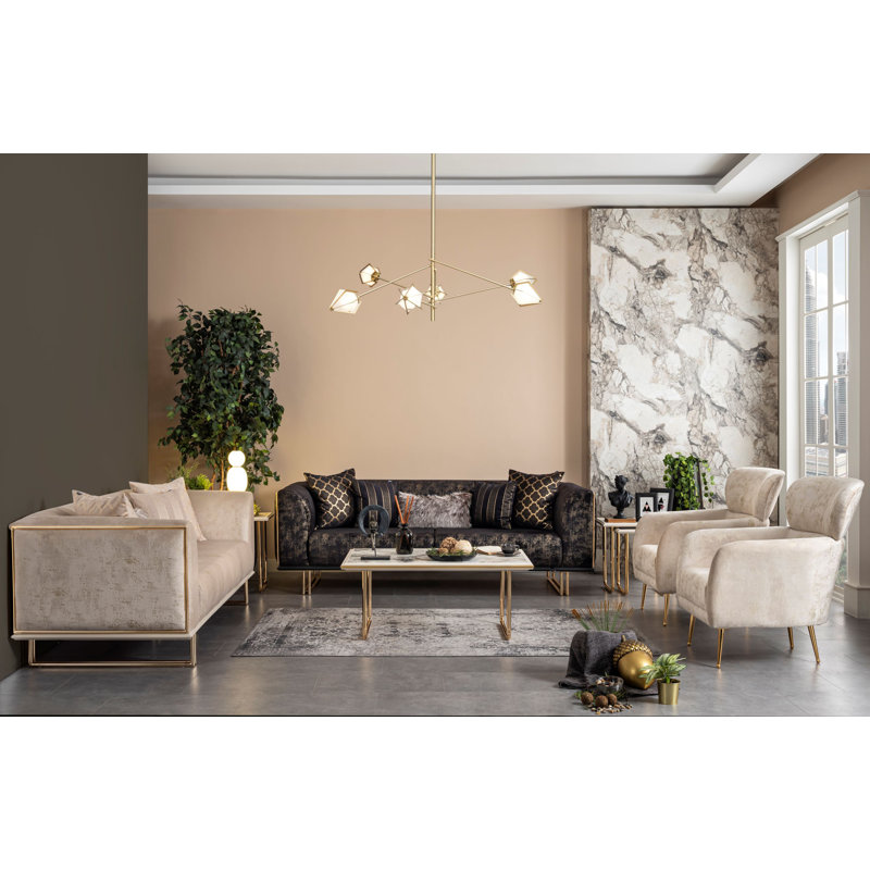 91'' Slipcovered Velvet Sofa