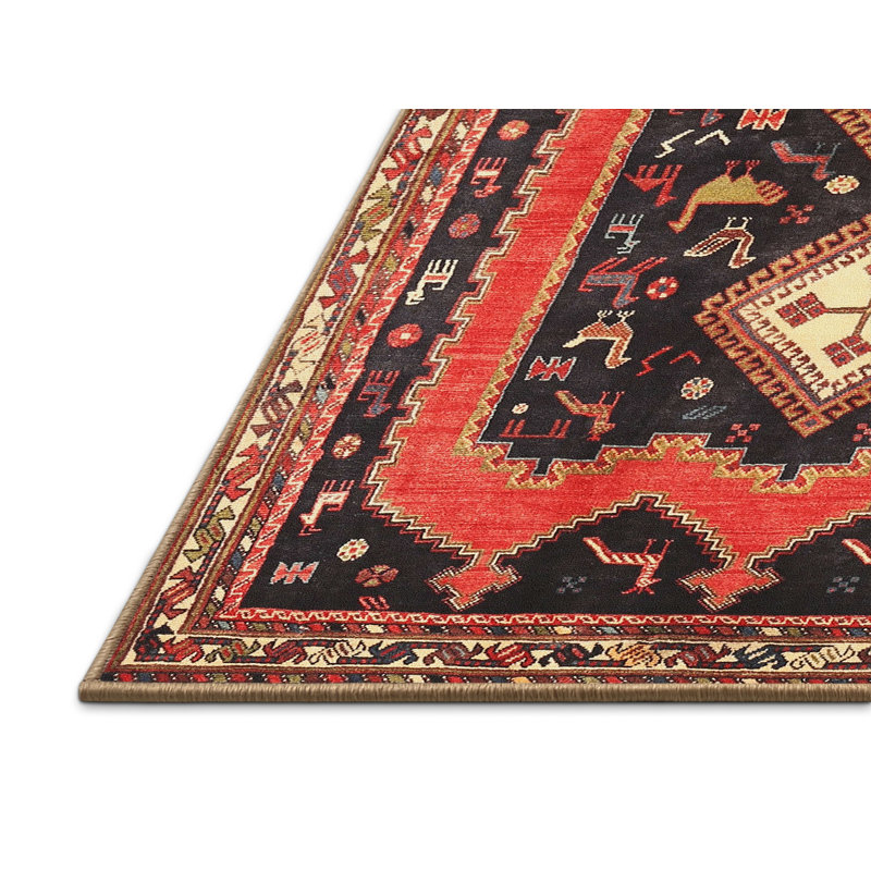 Tapis orange Southwestern, Rectangle 5 pi x 8 pi