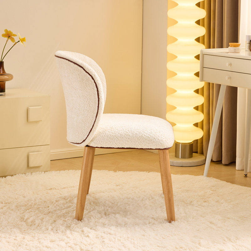 Modern Curved Back Accent Chair, Belge