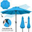 Parasol de marché 9pi avec bouton poussoir-111781684