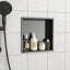 Niche de douche en acier inoxydable 12 po x 12 po, noir bronze-80946253-80946255