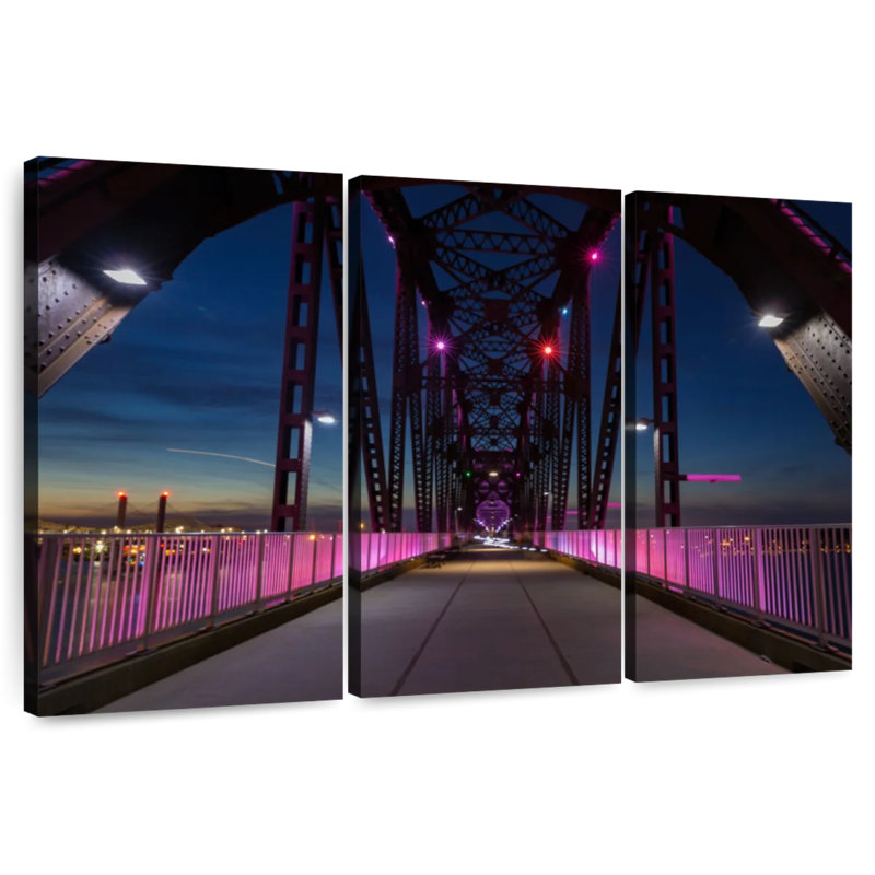 Rorry Big Four Bridge At Night, 48" H x 74" W