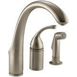 Forté 3-Hole Remote Valve Kitchen Sink Faucet with 9" Spout with Matching Finish Sidespray