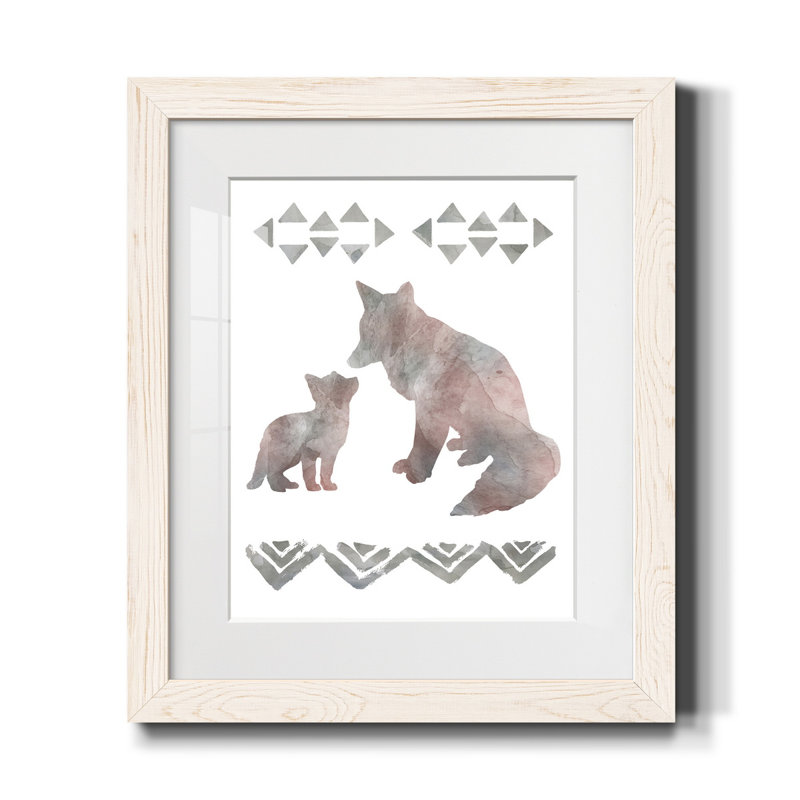 Little Lady Den Foxes - Reproduction d'art sur papier encadrée, H 24 po x l 18 po x P 1,5 po, Blanc