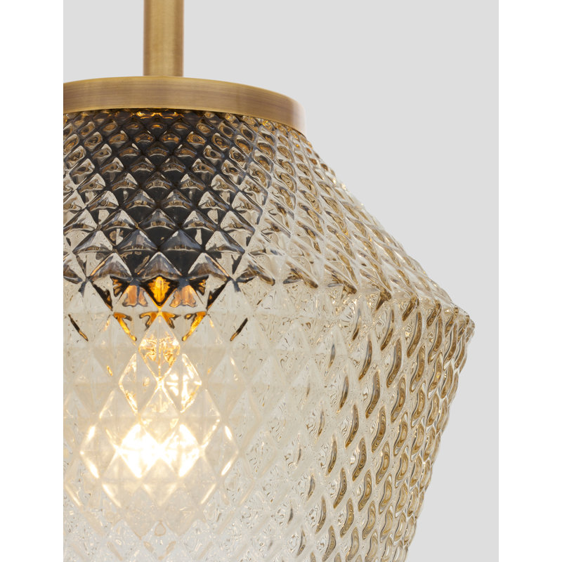 1 - Light Brass Gold Unique/Statement Pendant