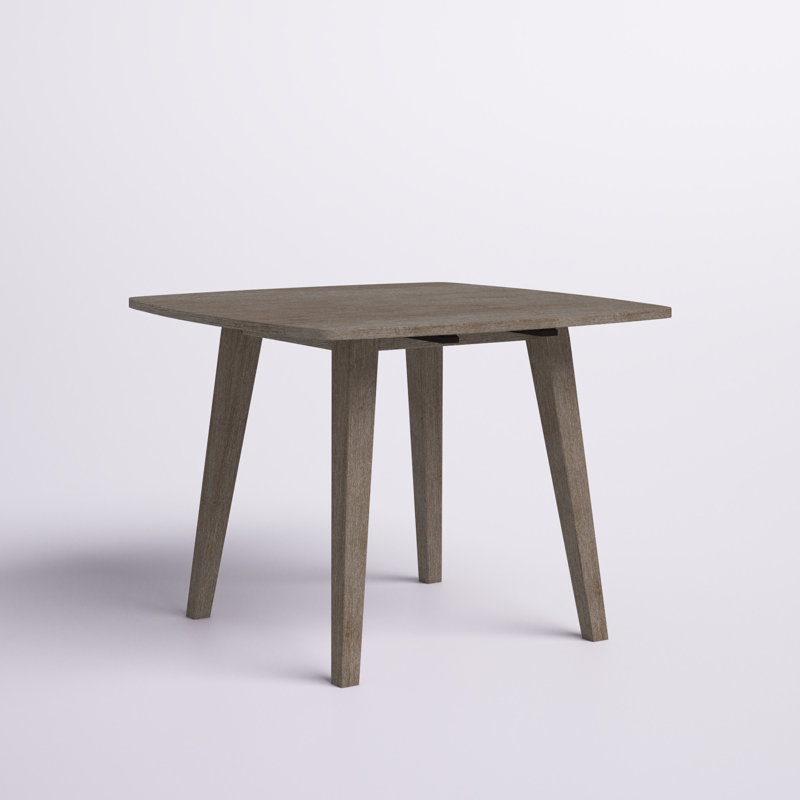Jarvis 40.5 " Extendable Rubberwood Square Solid Wood Top with Solid Wood Base Dining Table