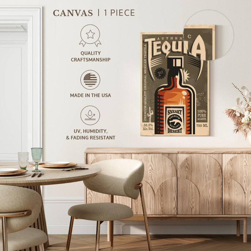 Tergel Retro Tequila Typography, 24" H x 16" W