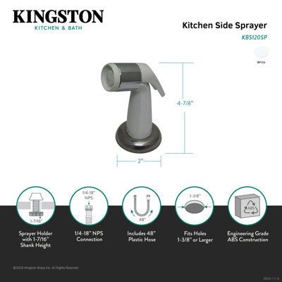 Kingston Brass Made To Match Plastic Kitchen Faucet Side Sprayer