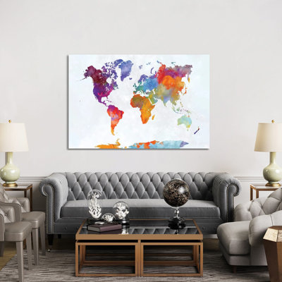 " World Map In Watercolor XXIII " by Paul Rommer