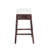 Bali 29.5" Bohemian Dark Brown Woven Rattan Backless Bar Stool with White Square Foam Cushion and Footrest for Kitchen Island or Home Bar-1045175492