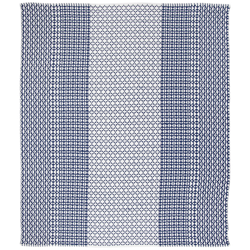 Amaral Hand Woven Cotton Geometric Rug, Rectangle 8' x 10'