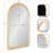 Breece Wooden Arched Bathroom Wall Mirror-770777098