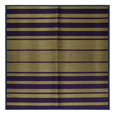 Machine Washable Horizontal Stripes Purple Area Rug