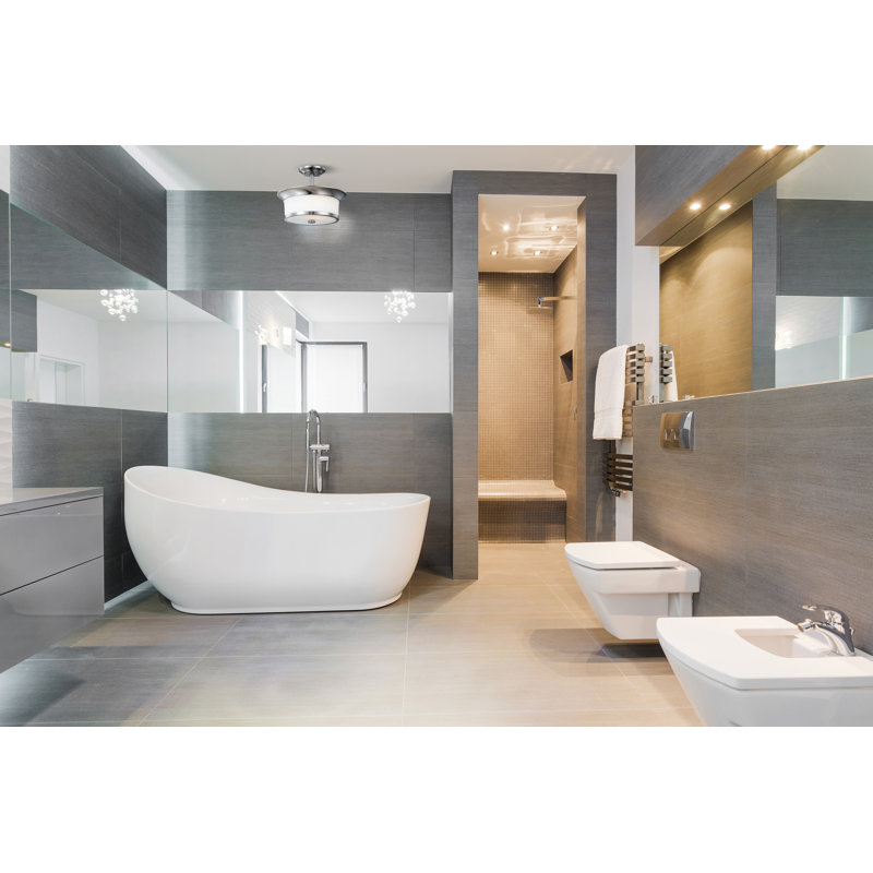Angyl Glass Semi Flush Mount, Brushed Nickel