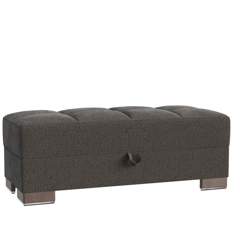 Repose-pieds avec rangement en chenille Primenest Skyhaven Collection