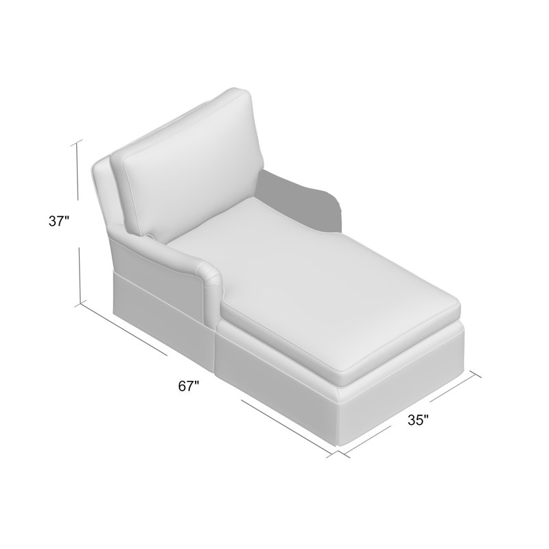 London Chaise Lounge, Avery Aquamarine
