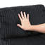 Mobilier de salon en velours côtelé noir 1 pièce