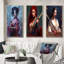 «Samurai Cyberpunk Chick», 3 pièces sur toile-1736881265-1736881270