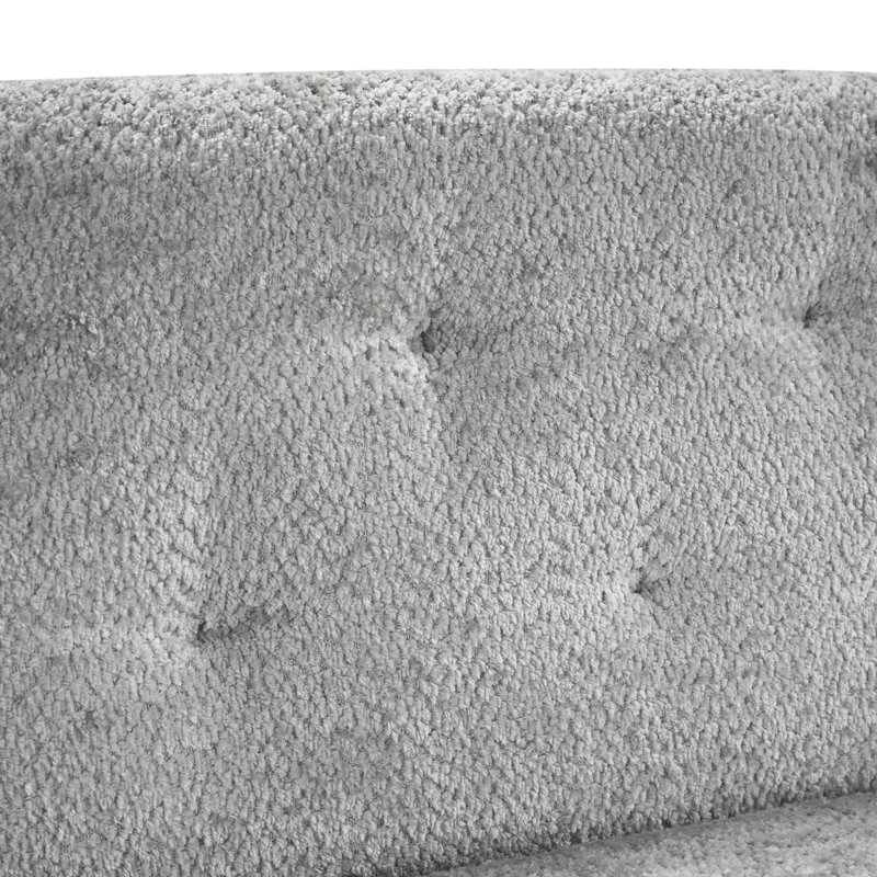 Canapé moderne 3 places, Tissu moelleux gris clair