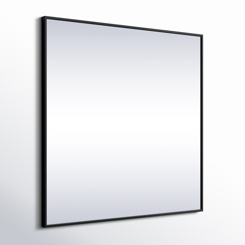 Miroir d'appoint Valparaiso, Noir, 30 po x 30 po 