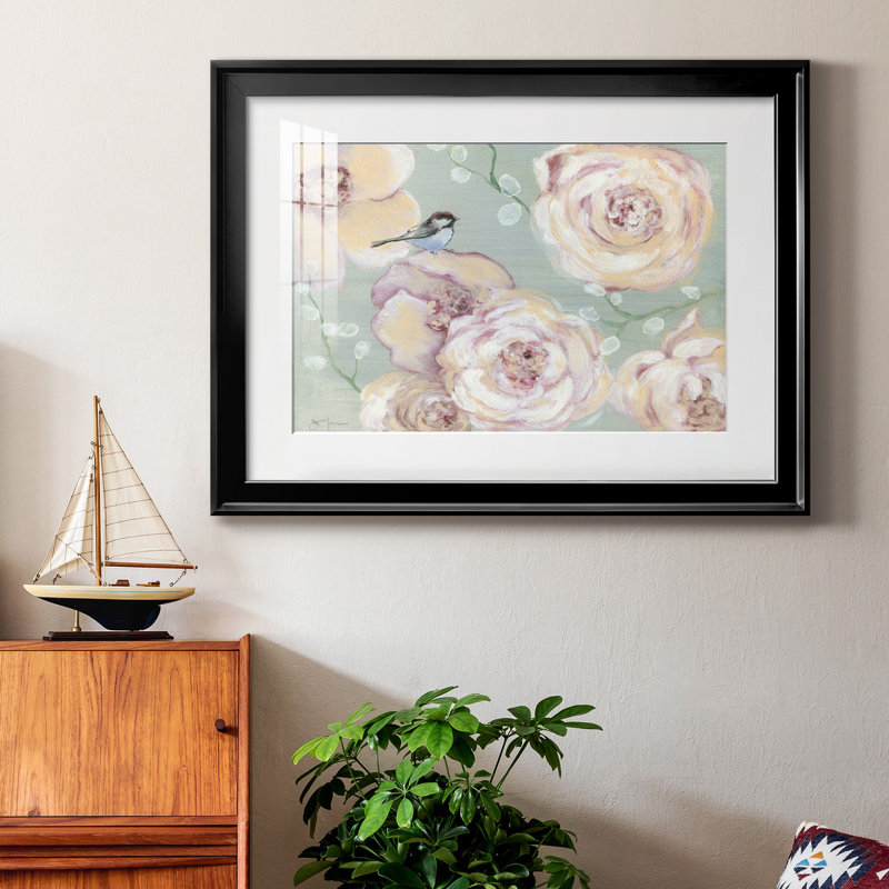 «Blush Melody», reproduction d'art encadrée, H 22,5 po x l 30,5 po x P 1,5 po, Papier avec cadre noir