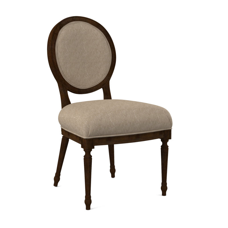 Dauphin Dining Chair, American Walnut, Libby Linen