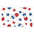 Red White Blue Popsicle Star Pattern Juneteenth 60" x 120" Rectangular Table Cover with Scalloped Edges