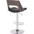 Bentwood Contemporary Modern Stylish Wood Back Adjustable Swivel Bar Stool With Diamond Quilted Finish Curved Seat And Back, Weathered Oak