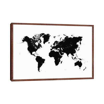 World Urban Map (White) by Urbanmap - Print on Canvas