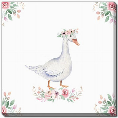 «Farm Buddies Duck», art mural sur toile
