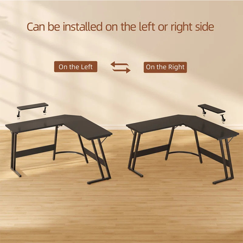L-Shaped Metal Base Computer Desk