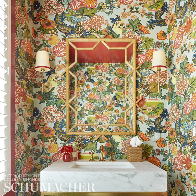 Chiang Mai Dragon Wallpaper, Aquamarine