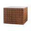 Table basse carrée en bois manufacturé rétro brun-1805248145